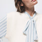 Gilet in maglia rasata girocollo