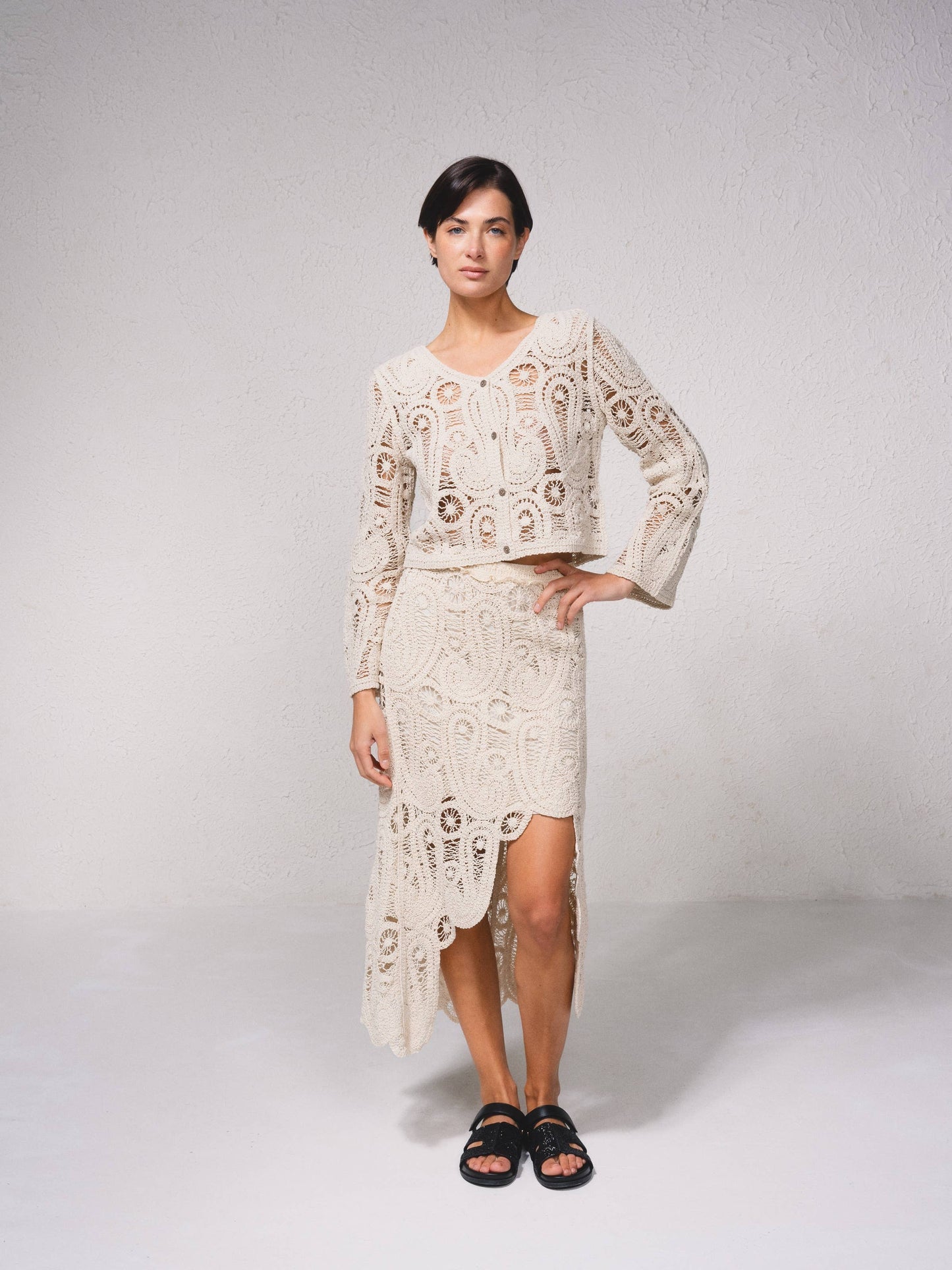 Giacca crochet in cotone