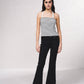 Top a righe con spalline incrociate