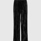 Pantaloni neri in velluto a vita alta Patrilou