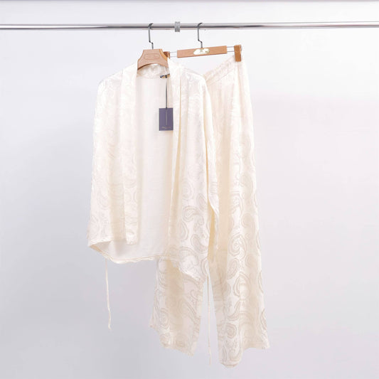 Giacca kimono goffrata in viscosa