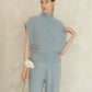 Tunica maxi a trecce in misto cashmere