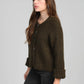 Cardigan in maglia color kaki