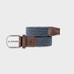 Cintura elastica intrecciata Bogotà blu e bianca