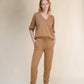 Pantaloni yoga in misto cashmere 3D knit