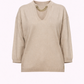 Maglia morbida con scollo a V e dettaglio catena
