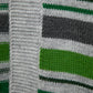 Cardigan in maglia a righe con maniche a palloncino