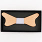 Papillon in legno con fazzoletto da taschino coordinato