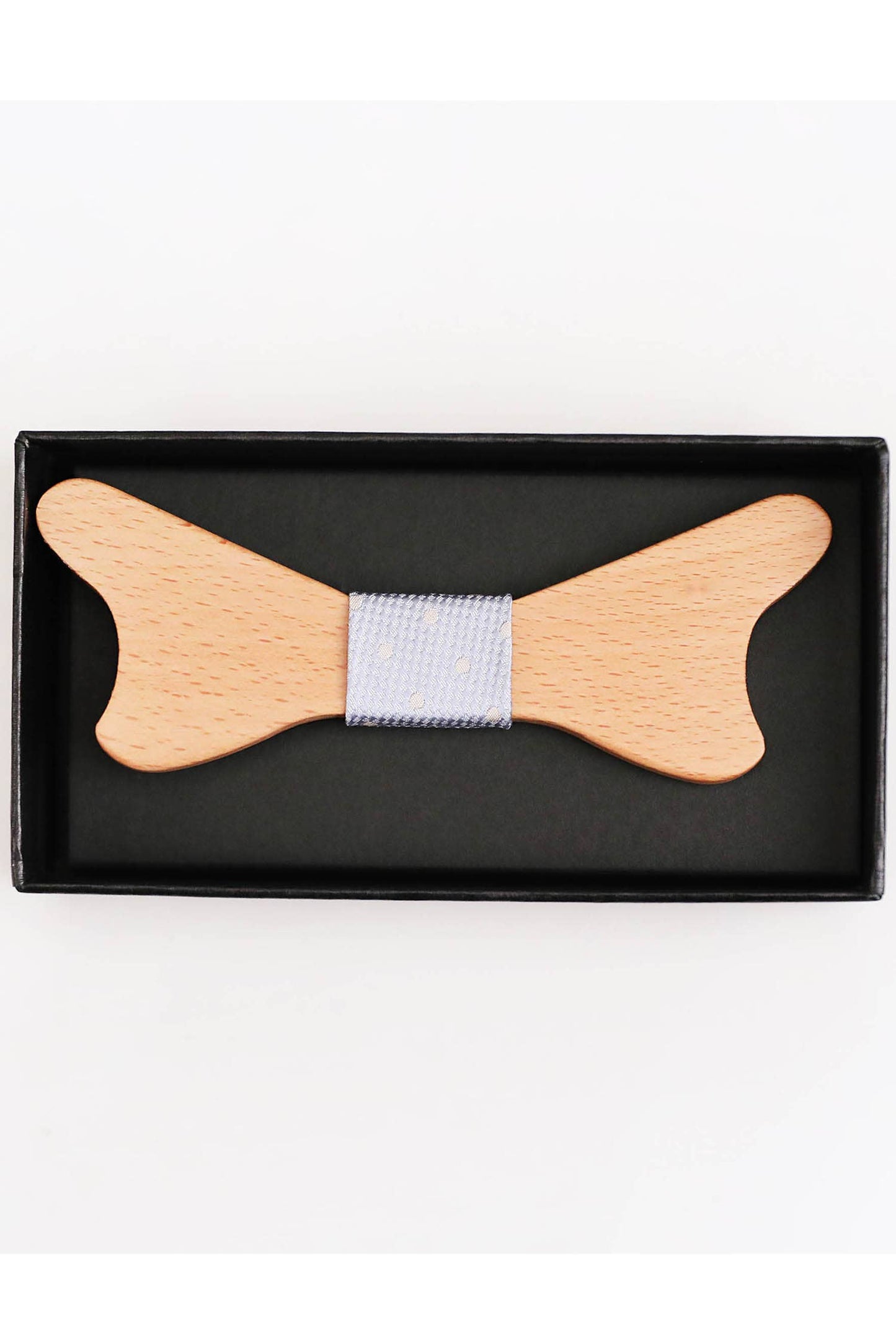 Papillon in legno con fazzoletto da taschino coordinato