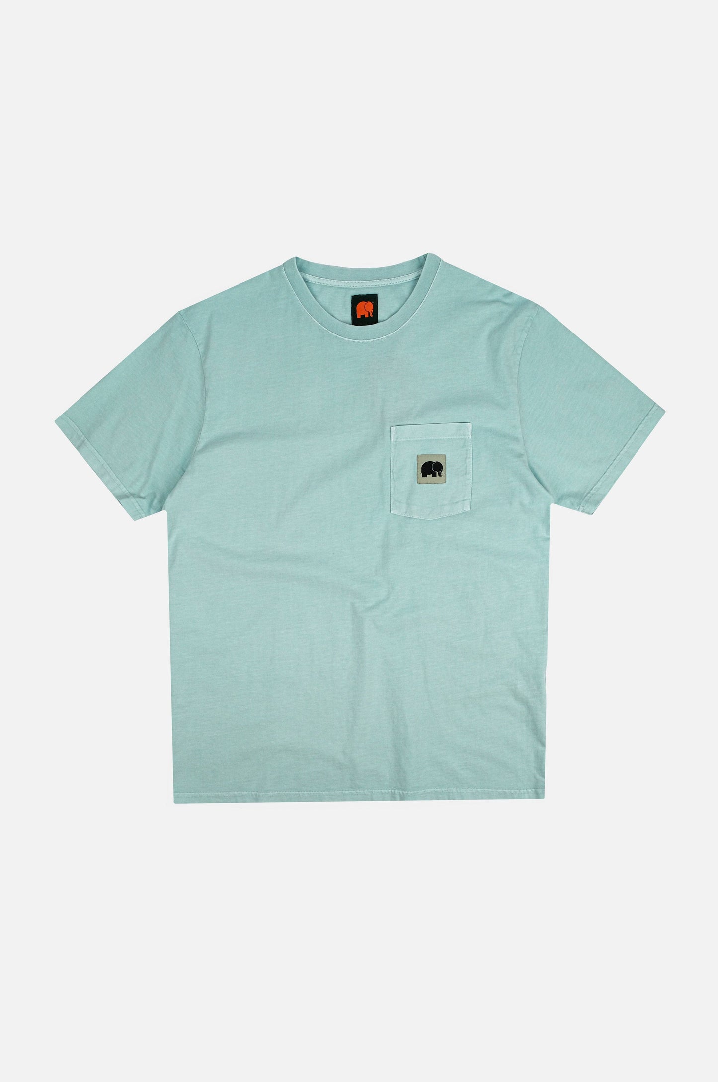 T-shirt pigmentata in garza verde costa