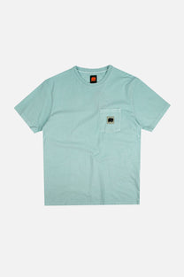 T-shirt pigmentata in garza verde costa