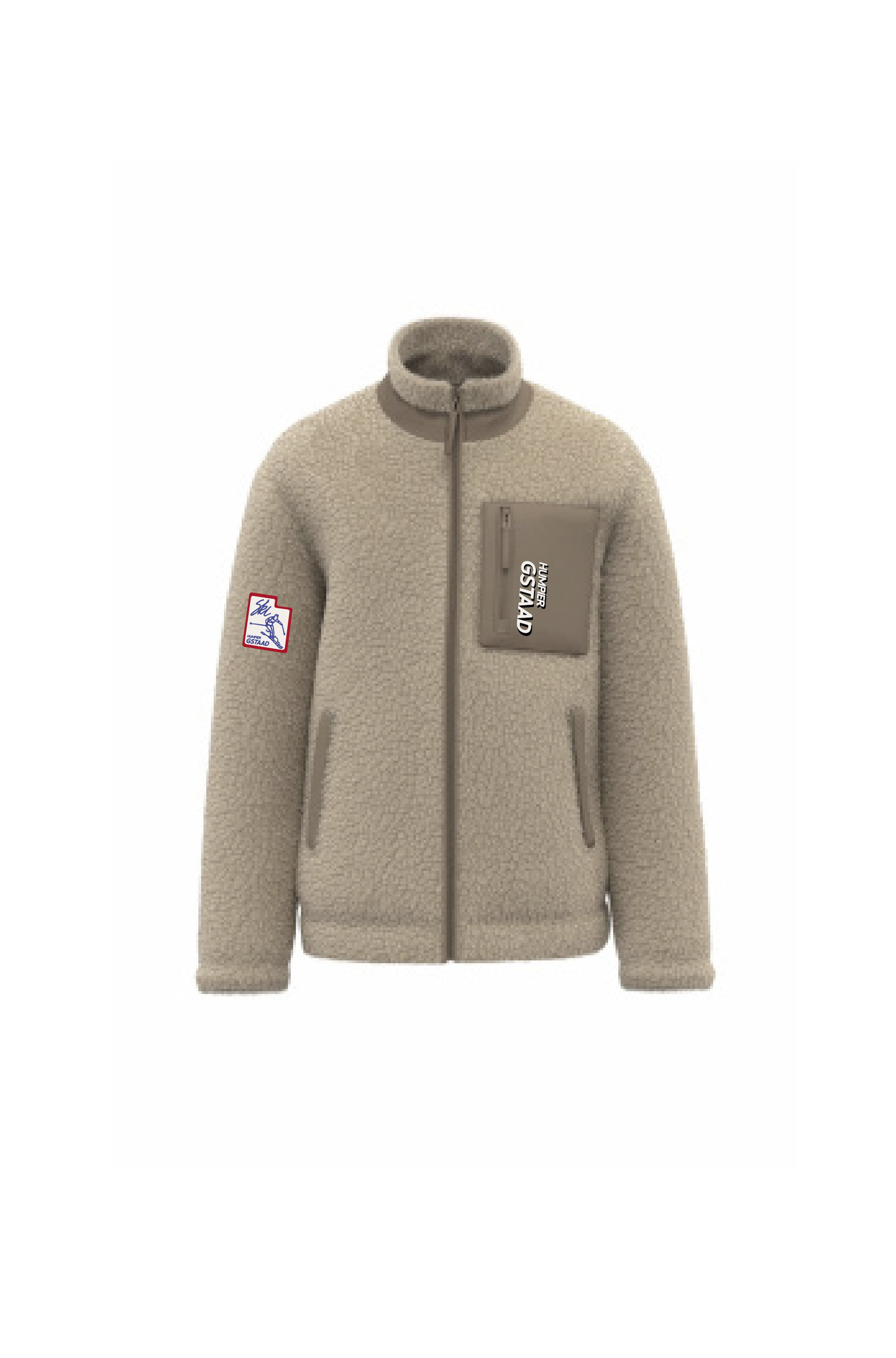 Giacca in pile sherpa Wet Sand Gstaad