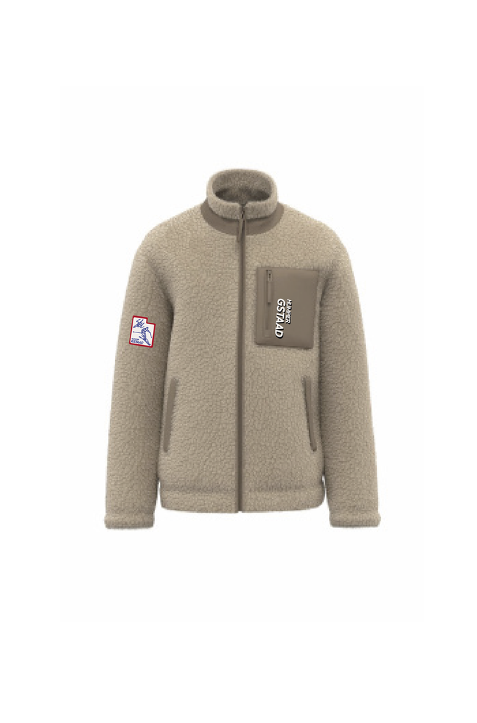 Giacca in pile sherpa Wet Sand Gstaad