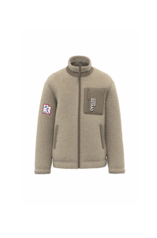 Giacca in pile sherpa Wet Sand Gstaad