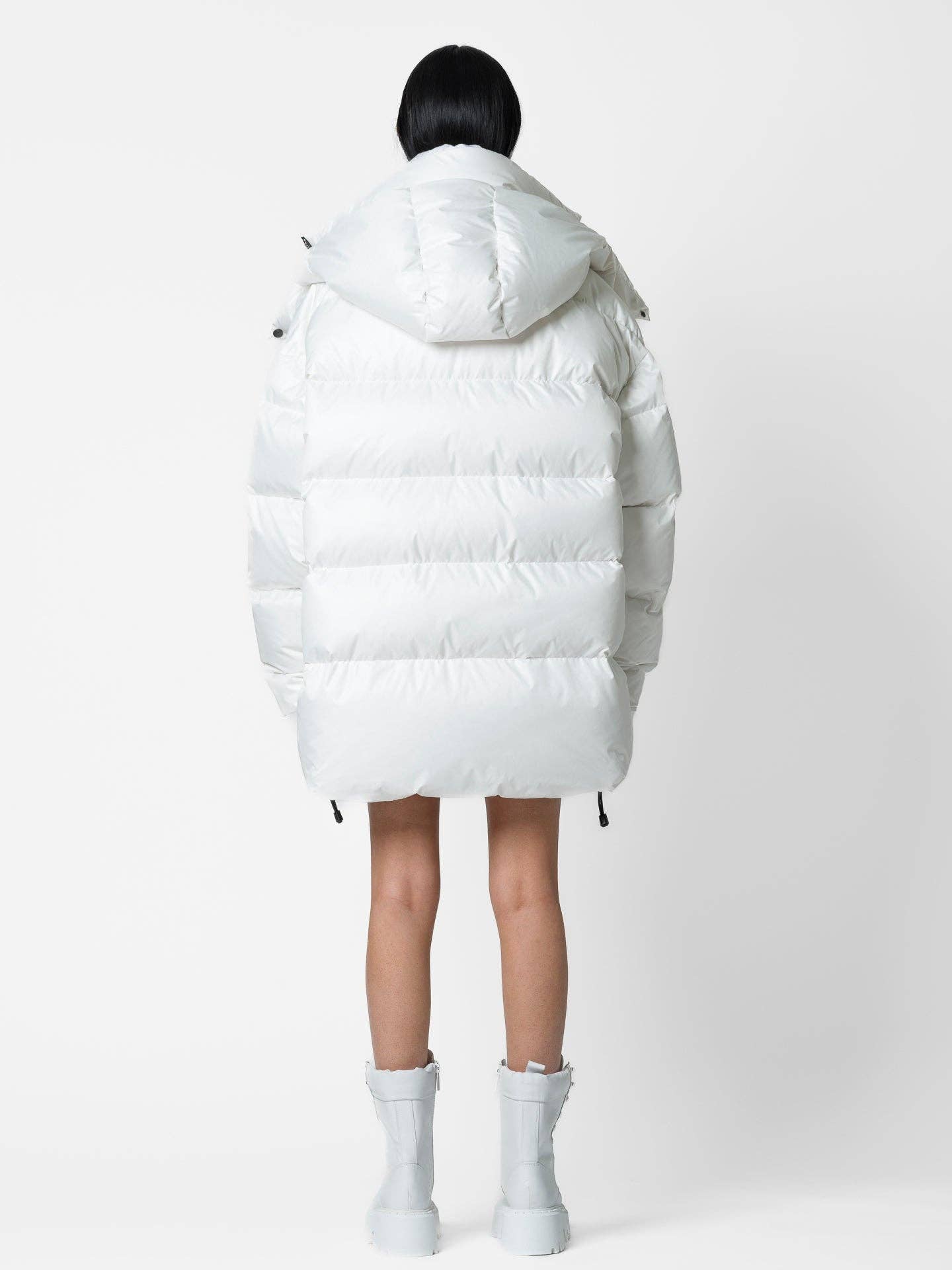 Parka oversize con logo