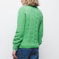 Maglione in maglia strutturata verde