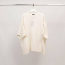 Maglione oversize in maglia soffice a maniche corte