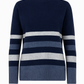 Maglia a righe in lana con collo alto
