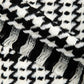 Sciarpa pied de poule con frange