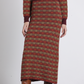Set gonna in maglia jacquard multicolor