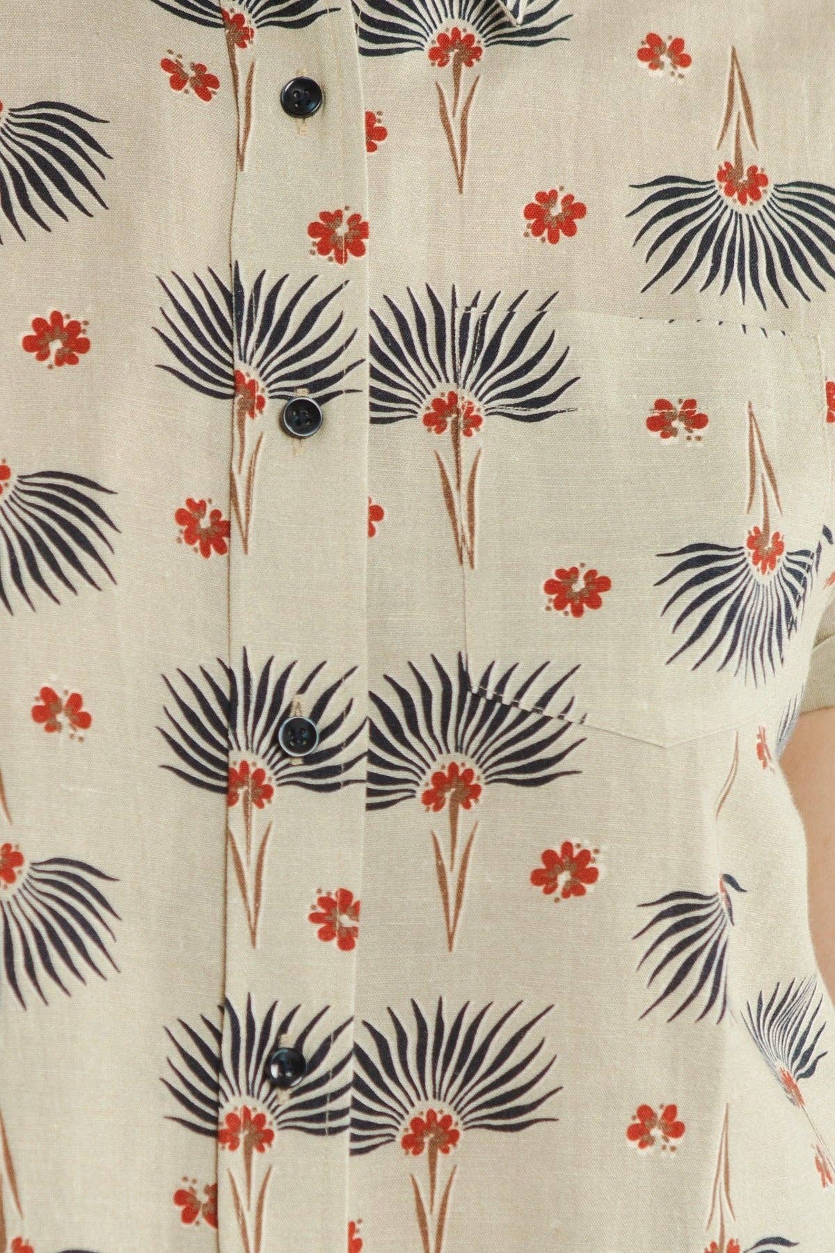 Camicia Bea a maniche corte con stampa Aloha Floral