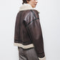 Cappotto double face in eco pelliccia con zip