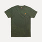 T-shirt essenziale in cotone biologico verde Kombu