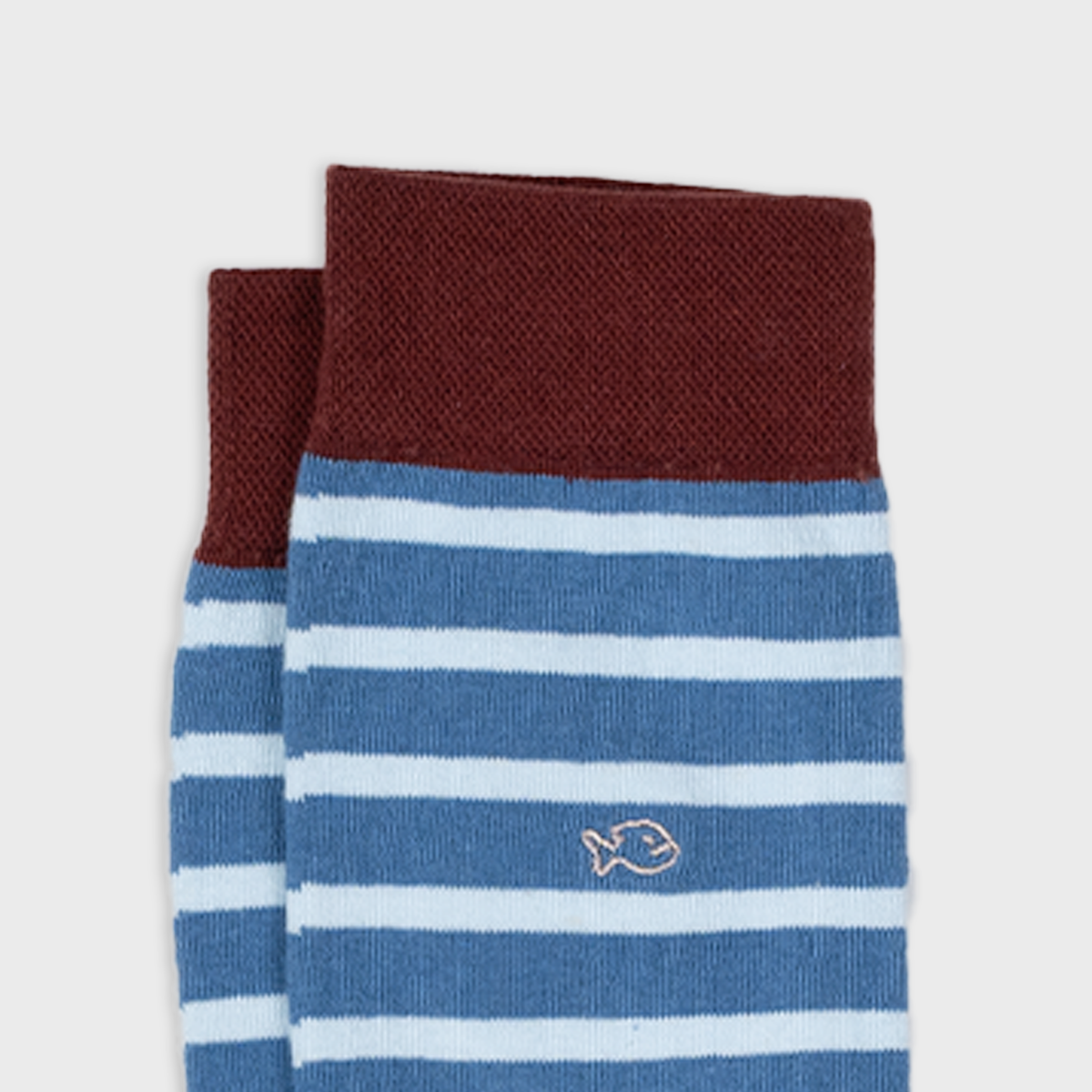 Calzini a righe in cotone pettinato blu