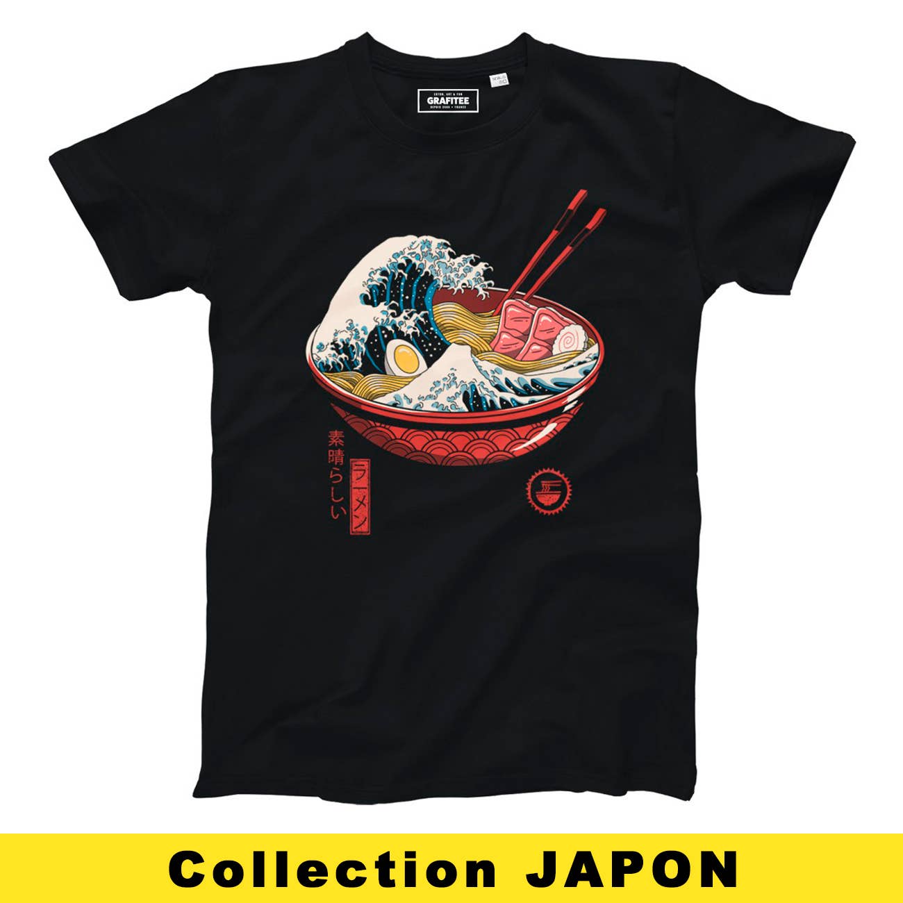 T-shirt Ramen Wave con grafica manga