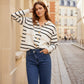Cardigan Gilet Louna Beige Oversize con Cintura