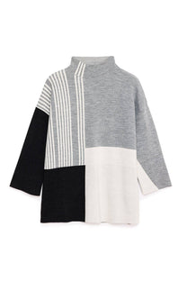 Tunica in maglia con fascia al collo