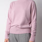 Maglia dolcevita in misto cashmere con lavorazione 3D