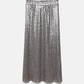 Gonna tubino midi in paillettes a vita media