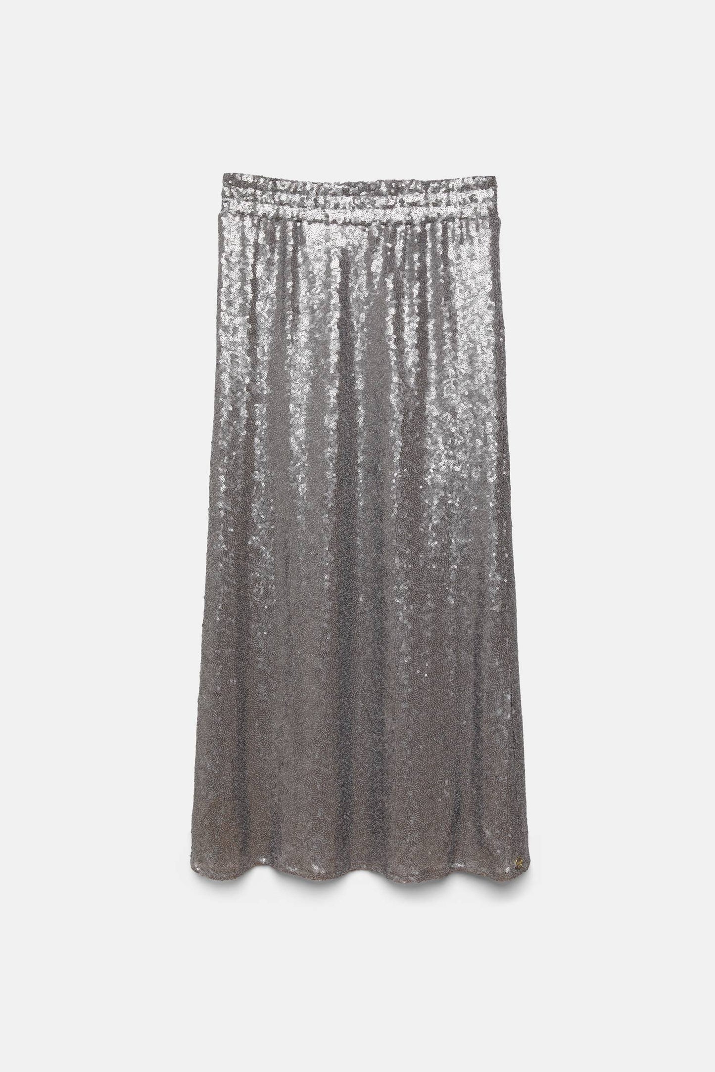 Gonna tubino midi in paillettes a vita media