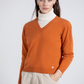 Maglione in maglia scollo a V vestibilità rilassata