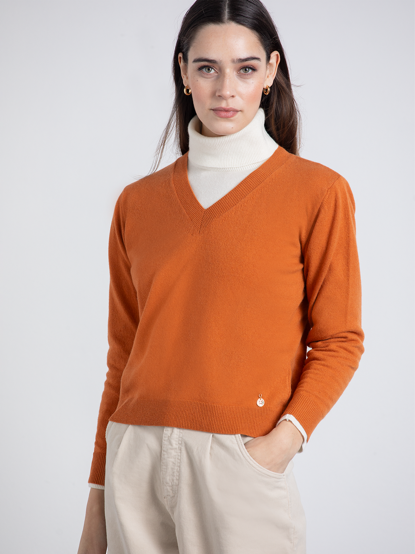 Maglione in maglia scollo a V vestibilità rilassata