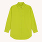 Camicia in popeline oversize verde lime
