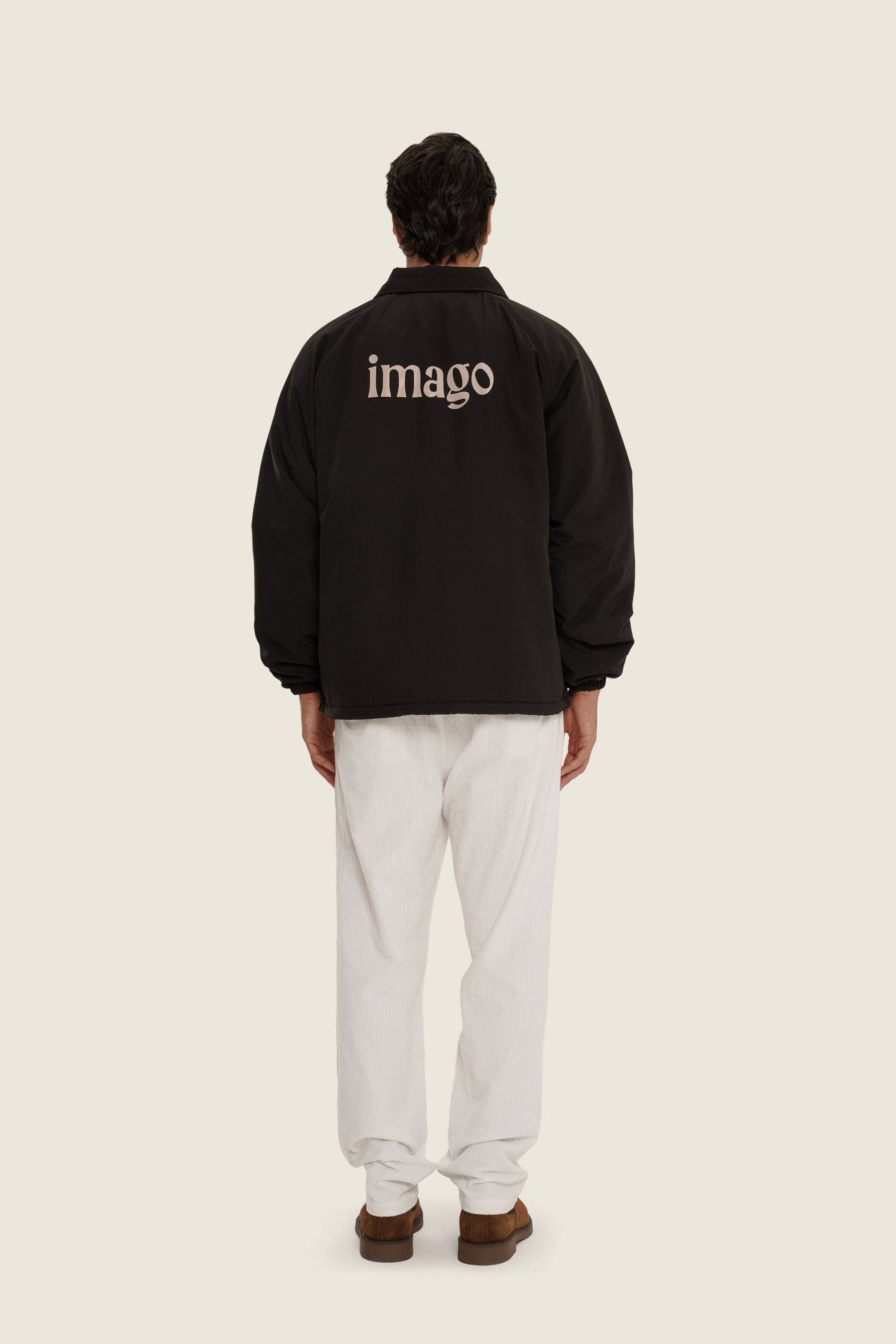 Giacca bomber nera unisex in cotone organico