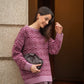 Maglione jacquard geometrico in lana