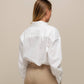 Camicia corta in cotone bianca