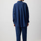 Completo due pezzi blu navy con camicia e pantaloni