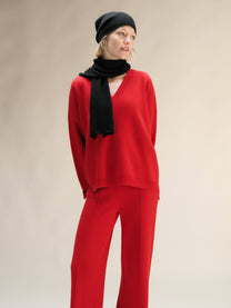Berretto in misto cashmere a maglia tridimensionale