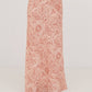 Gonna lunga rosa con stampa sistema solare Sophia