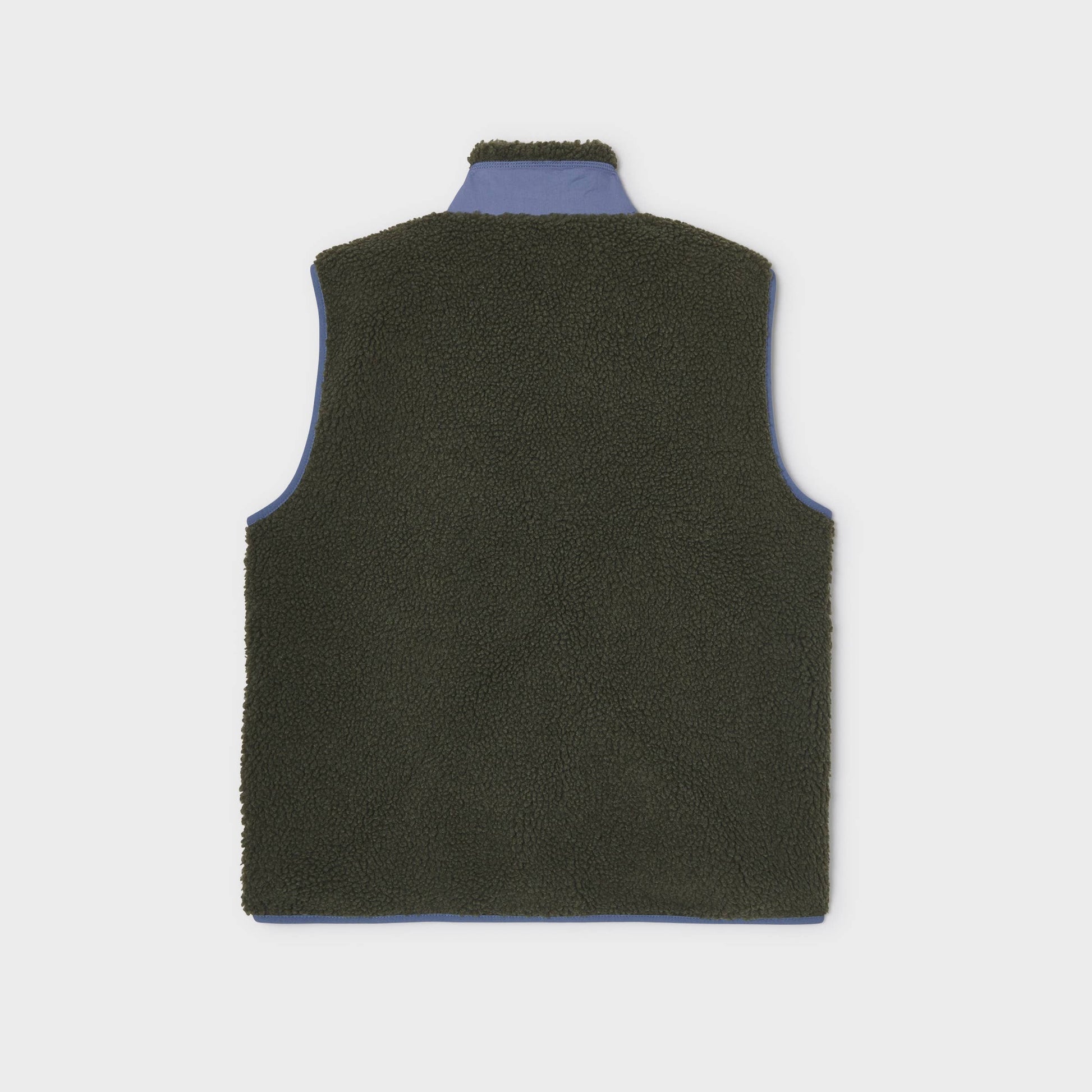 Gilet sherpa unisex con zip kaki chiaro