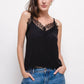 Top canotta Ciara in pizzo nero