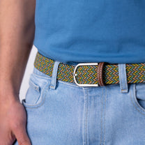 Cintura elastica intrecciata multicolore Belfast