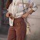Cardigan in maglia a quadri con bottoni e tasche