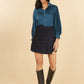 Shorts gonna Salomé a vita alta con zip invisibile