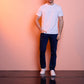 T-shirt uomo in cotone e poliestere con lettering tono su tono