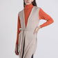 Gilet lungo con cintura